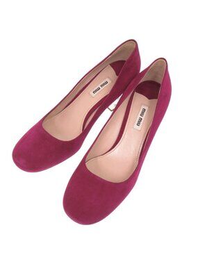 Miu Miu Bijou Heels Suede Purple Pumps